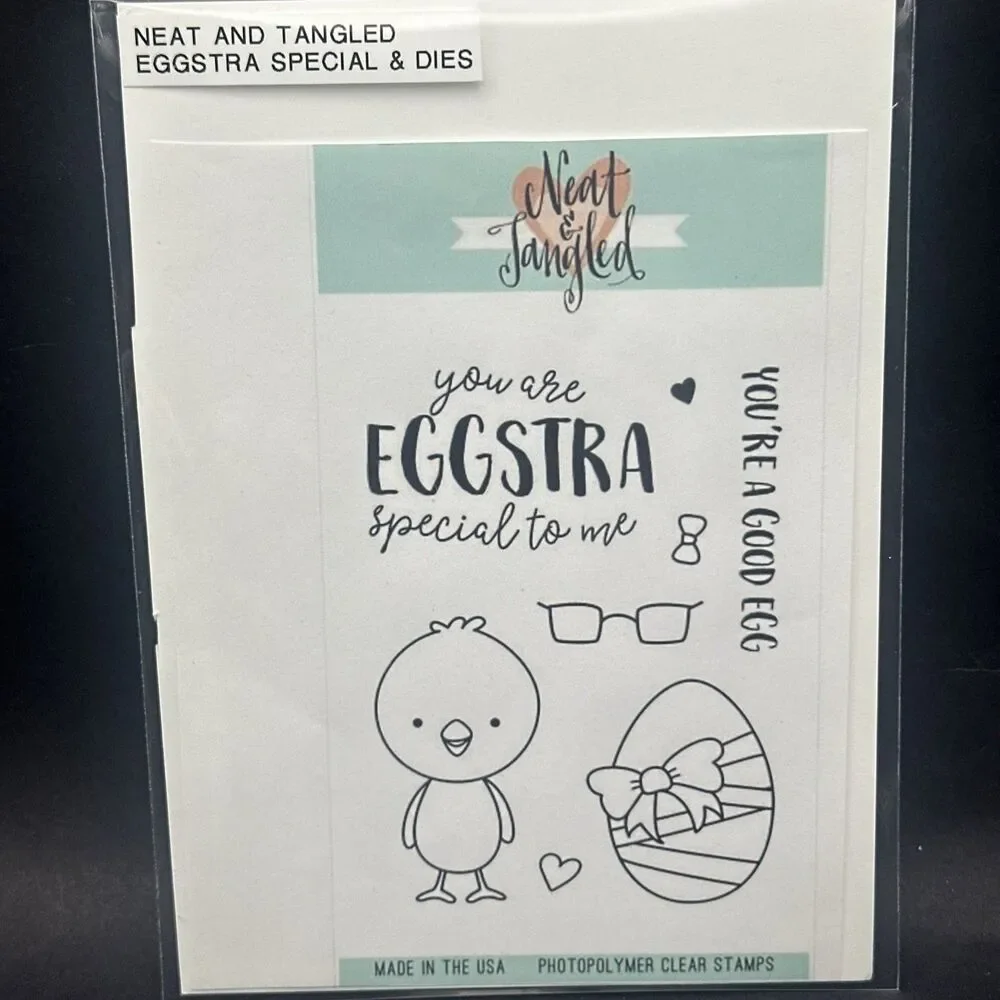 Neat and Tangled Photopolymer Clear Stamps Eggstra Special Set and Dies Easter